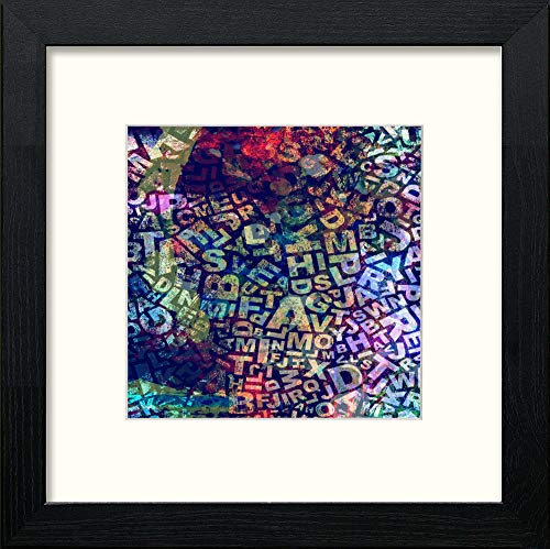 Only Words in Black Wood frame, premium wall art print