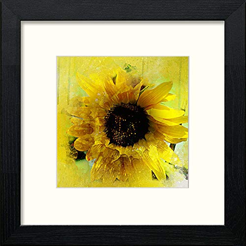 Sunflowers in Black Wood frame, premium wall art print