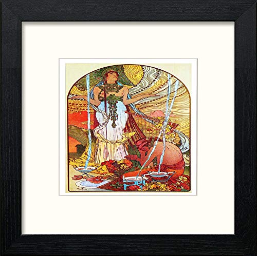 Vintage Poster Alphonse Mucha (126) in Black Wood frame, premium wall art print