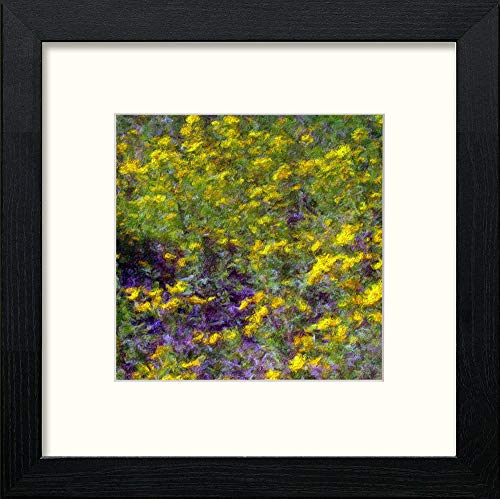 Wild Flowers in Black Wood frame, premium wall art print