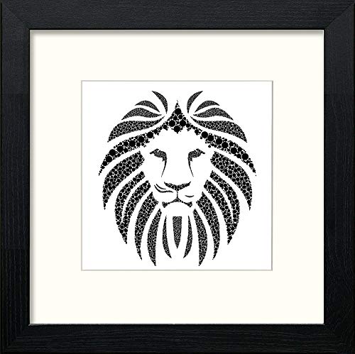 The Lion King in Black Wood frame, premium wall art print