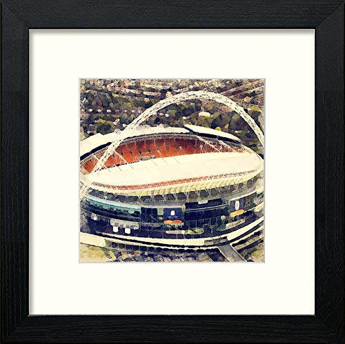 New Wembley in Black Wood frame, premium wall art print