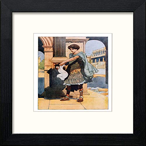 Vintage Poster The Four Champions (3) in Black Wood frame, premium wall art print