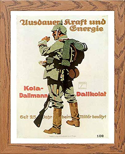 Vintage Poster Kola Dallmann Dallkolat in Wood frame, premium wall art print