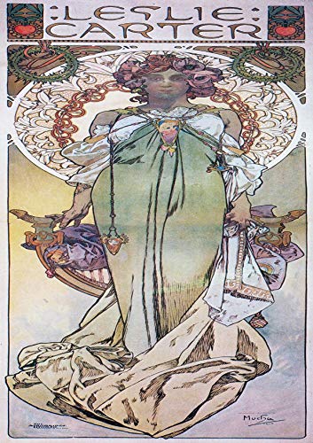 L Lumartos Vintage Poster Alphonse Mucha Leslie Carter 1908