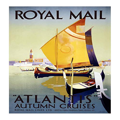 L Lumartos Vintage Poster Royal Mail Atlantis Autumn Cruises