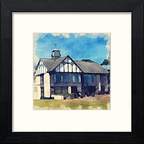 Golf Royal Dornoch in Black Wood frame, premium wall art print
