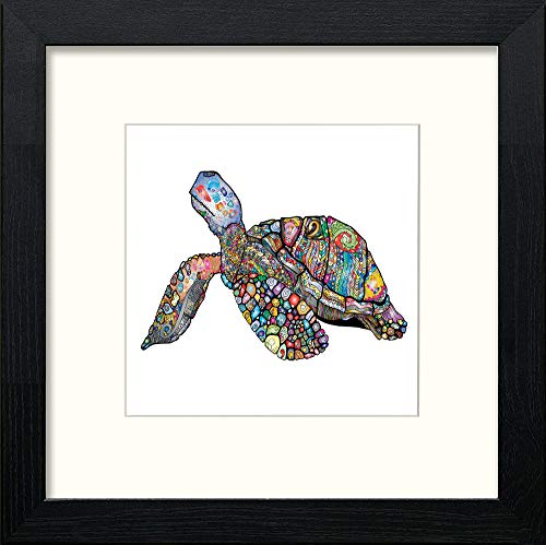 Coll Turtle in Black Wood frame, premium wall art print