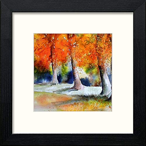 Autumn in Black Wood frame, premium wall art print