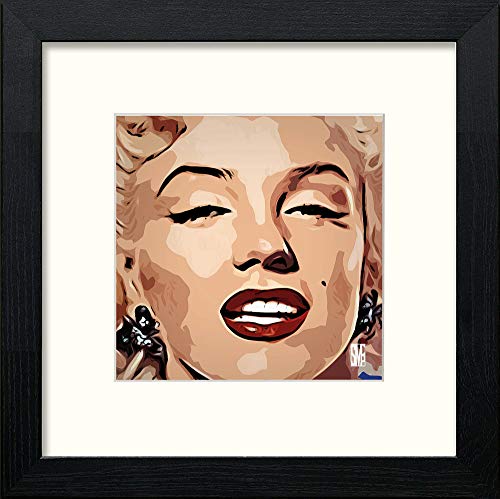 Marlyn Monroe in Black Wood frame, premium wall art print