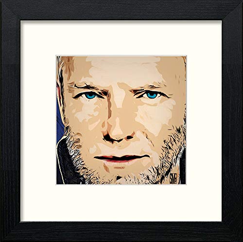 Sting in Black Wood frame, premium wall art print