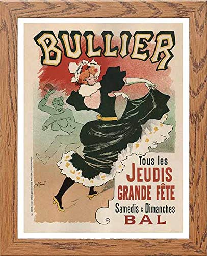 Vintage Poster Maf147 Bullier George Meunier in Wood frame, premium wall art print