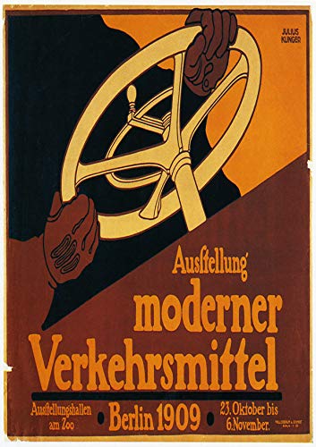 L Lumartos Vintage Poster Ausstellung Moderner Verkehrsmittel