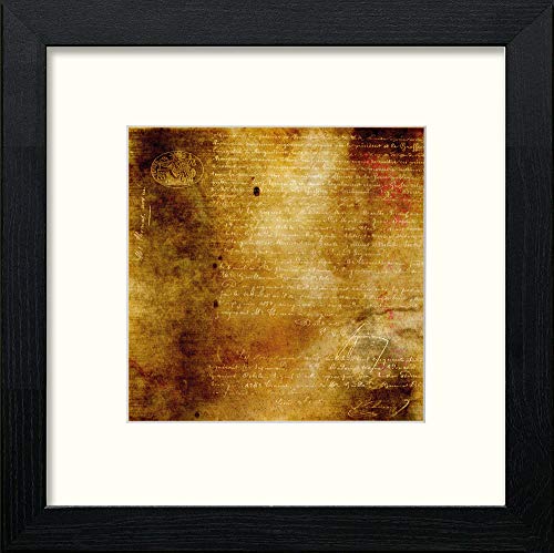 Parchment in Black Wood frame, premium wall art print