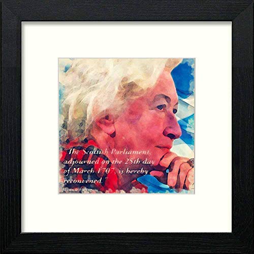 Vintage Winnie Ewing in Black Wood frame, premium wall art print