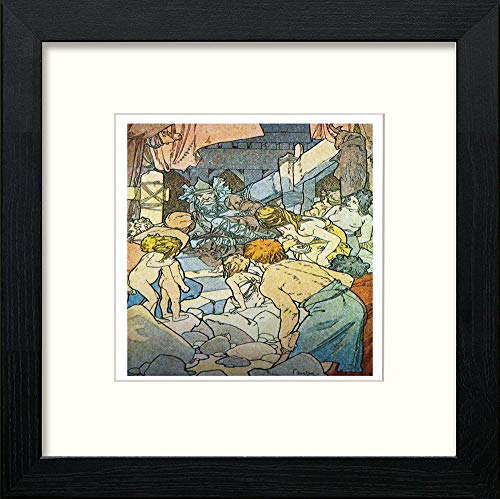 Vintage Poster Alphonse Mucha in Black Wood frame, premium wall art print
