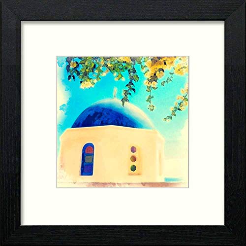 Vintage Crete At Noon in Black Wood frame, premium wall art print