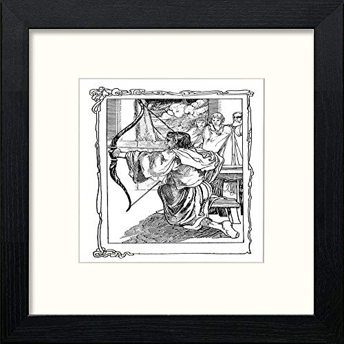 Vintage Poster Odysseus (14) in Black Wood frame, premium wall art print