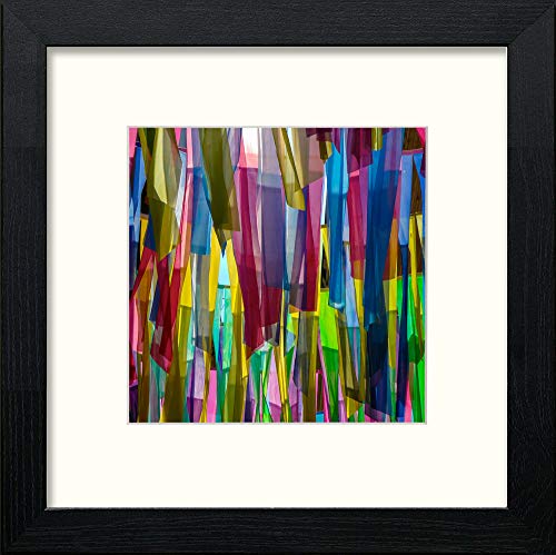 Colour Glass in Black Wood frame, premium wall art print