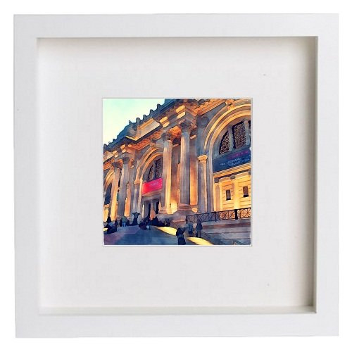 New York City Collection The Metropolitan Museum Of Art 157 in White frame, premium wall art print