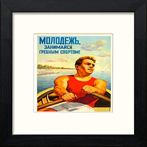 L Lumartos Vintage Rowing Poster
