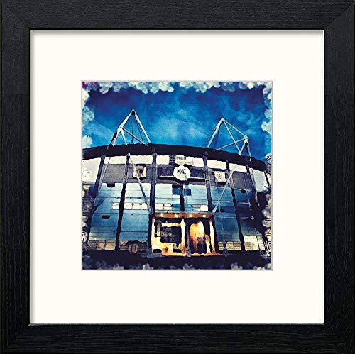 Hull FC Stadium in Black Wood frame, premium wall art print