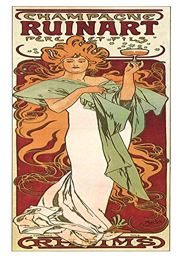 L Lumartos Vintage Poster Champagne Ruinart