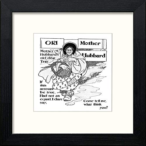 Vintage Poster Big Book Of Nursery Rhymes (78) in Black Wood frame, premium wall art print