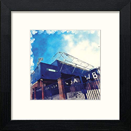 West Bromich Stadium in Black Wood frame, premium wall art print