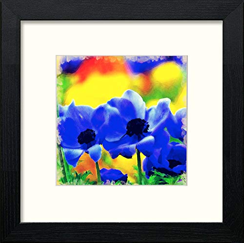 Poppies in Black Wood frame, premium wall art print