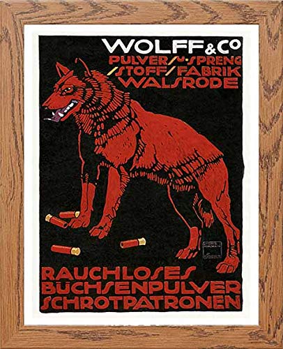 Vintage Poster Wolff Co Advertising in Wood frame, premium wall art print