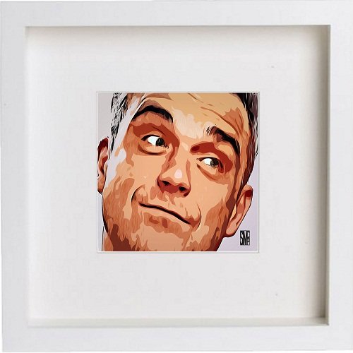 Robin Williams 176 in White frame, premium wall art print