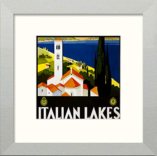 L Lumartos Vintage Italian Lakes Poster