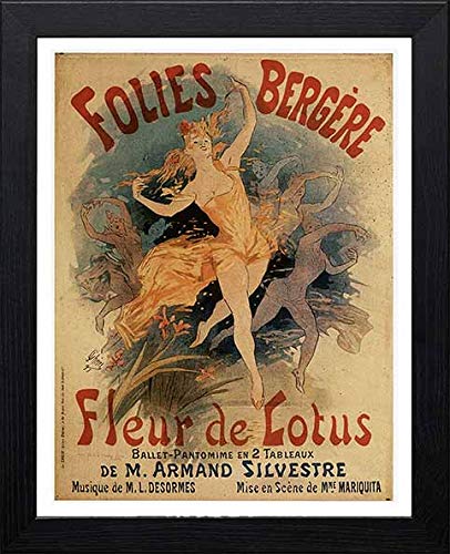 L Lumartos Vintage Poster Folies Bergere Fleur De Lotus
