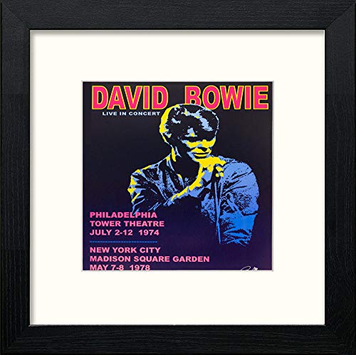 Vintage David Bowie US Tour Poster in Black Wood frame, premium wall art print