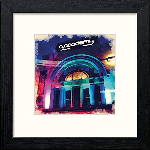 Glasgow Carling in Black Wood frame, premium wall art print