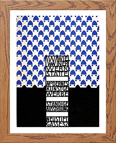 Vintage Poster Wiener Werksttte Exhibition in Wood frame, premium wall art print