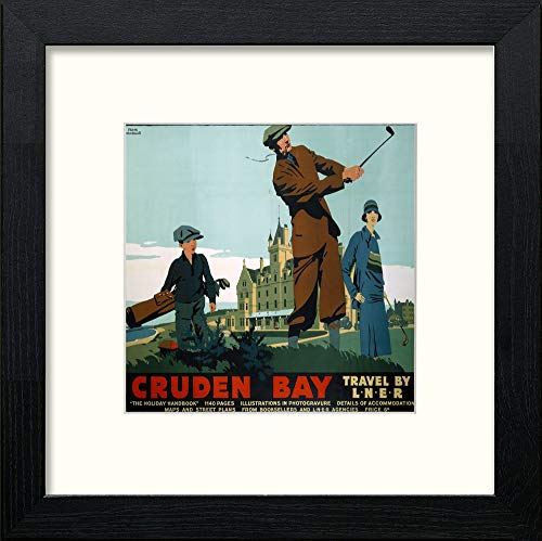Vintage Izarra Poster in Black Wood frame, premium wall art print