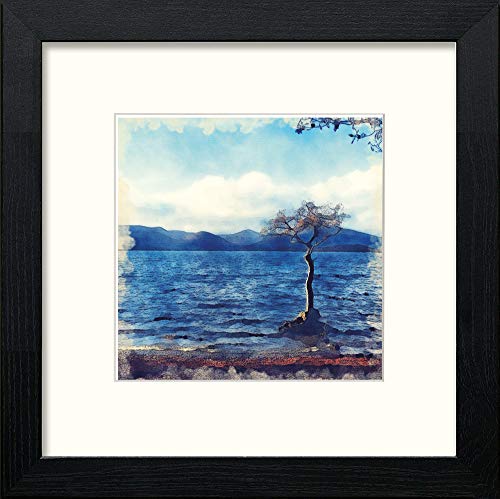 Glasgow Balmaha in Black Wood frame, premium wall art print