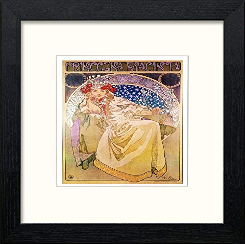 Vintage Poster Alphonse Mucha (81) in Black Wood frame, premium wall art print