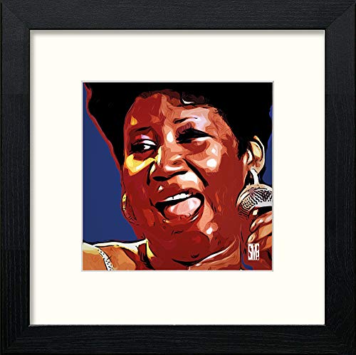 Aretha in Black Wood frame, premium wall art print