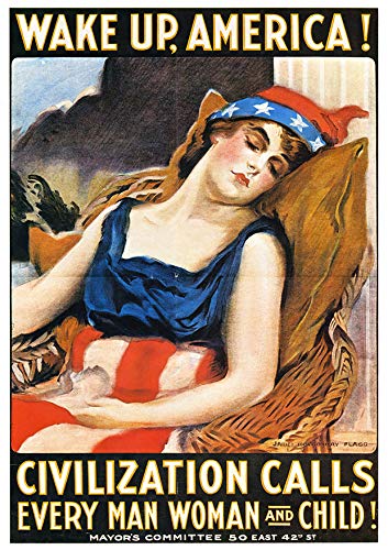 L Lumartos Vintage Poster Wake Up America