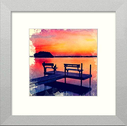 L Lumartos Vintage Benches At Sunset