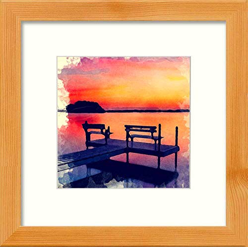 L Lumartos Vintage Benches At Sunset