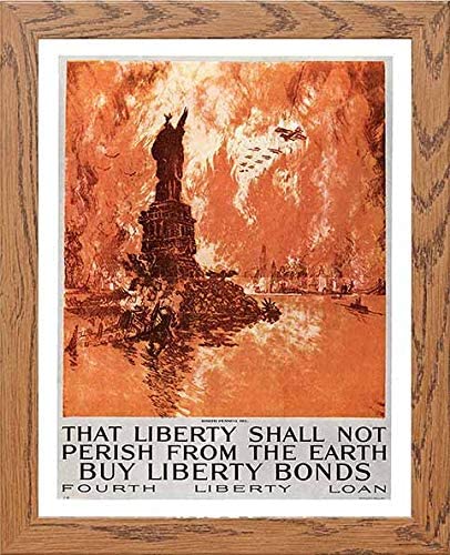 Vintage Poster That Liberty Shall Not Perish From The Earth Buy Liberty Bonds in Wood frame, premium wall art print