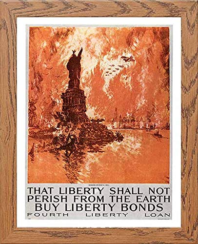 Vintage Poster That Liberty Shall Not Perish From The Earth Buy Liberty Bonds in Wood frame, premium wall art print