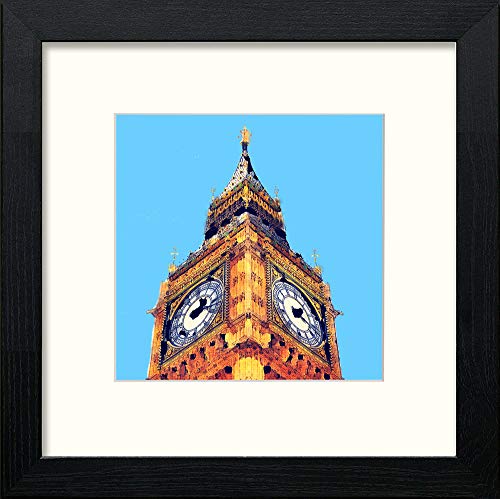 London Big Ben in Black Wood frame, premium wall art print