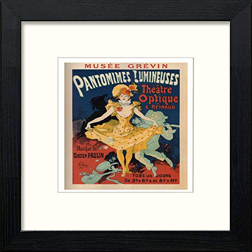 Vintage Poster Jules Cheret (25) in Black Wood frame, premium wall art print