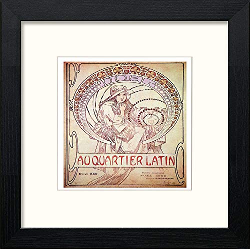 Vintage Poster Alphonse Mucha (129) in Black Wood frame, premium wall art print