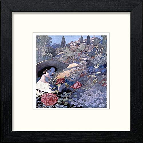 Vintage Poster Our Sentimental Garden (5) in Black Wood frame, premium wall art print